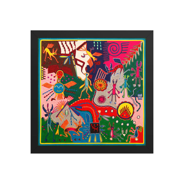 Huichol Yarn Painting Print • L - 367 - Huichol Arts