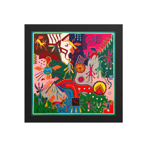 Huichol Yarn Painting Print • L - 367 - Huichol Arts