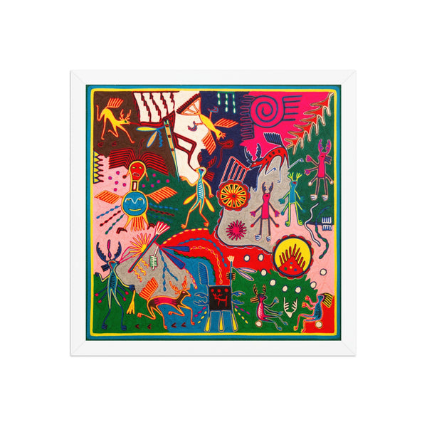 Huichol Yarn Painting Print • L - 367 - Huichol Arts