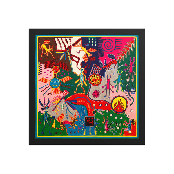 Huichol Yarn Painting Print • L - 367 - Huichol Arts