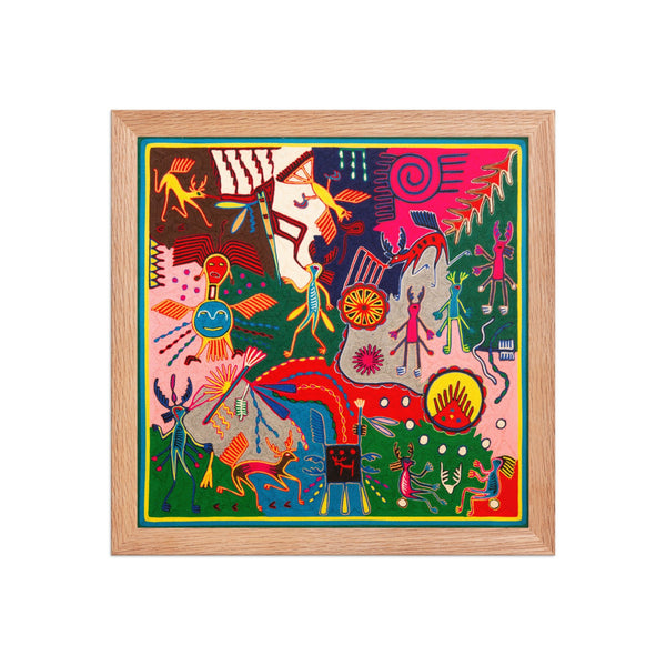 Huichol Yarn Painting Print • L - 367 - Huichol Arts