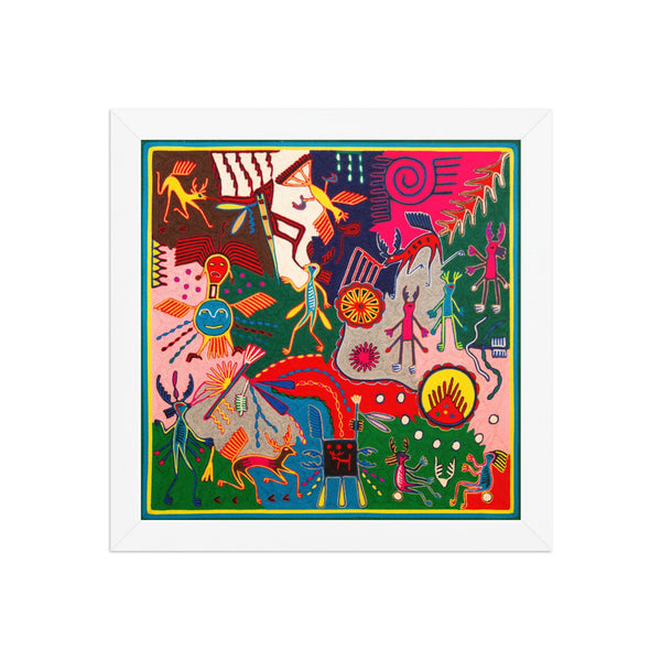 Huichol Yarn Painting Print • L - 367 - Huichol Arts