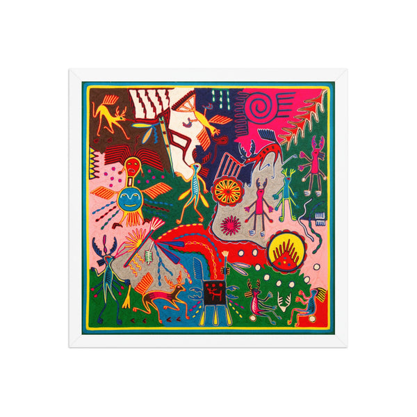 Huichol Yarn Painting Print • L - 367 - Huichol Arts