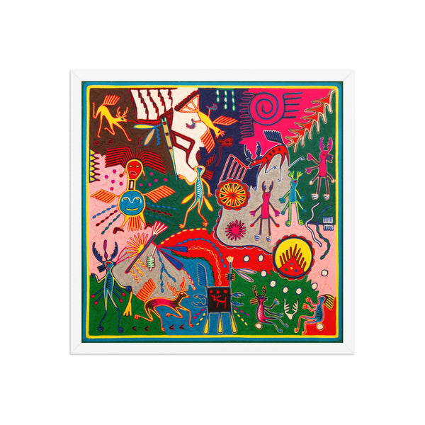 Huichol Yarn Painting Print • L - 367 - Huichol Arts