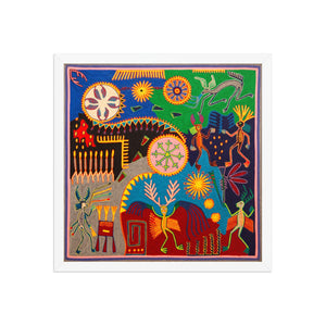 Huichol Yarn Painting Print • L - 368 - Huichol Arts