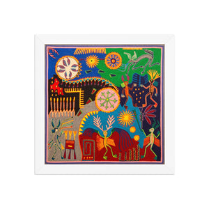 Huichol Yarn Painting Print • L - 368 - Huichol Arts