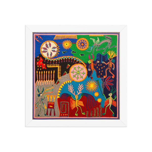 Huichol Yarn Painting Print • L - 368 - Huichol Arts
