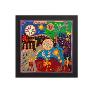 Huichol Yarn Painting Print • L - 368 - Huichol Arts