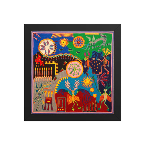 Huichol Yarn Painting Print • L - 368 - Huichol Arts