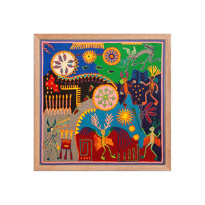 Huichol Yarn Painting Print • L - 368 - Huichol Arts