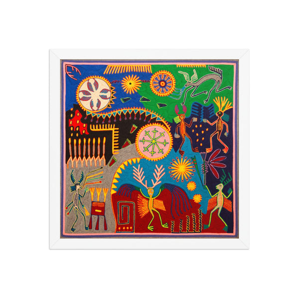 Huichol Yarn Painting Print • L - 368 - Huichol Arts