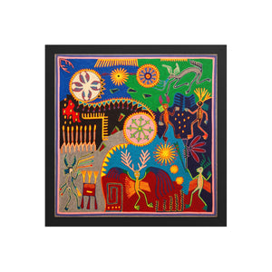 Huichol Yarn Painting Print • L - 368 - Huichol Arts