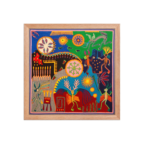 Huichol Yarn Painting Print • L - 368 - Huichol Arts