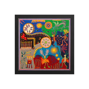 Huichol Yarn Painting Print • L - 368 - Huichol Arts