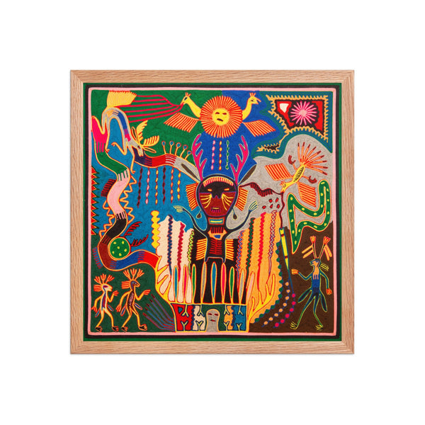 Huichol Yarn Painting Print • L - 369 - Huichol Arts