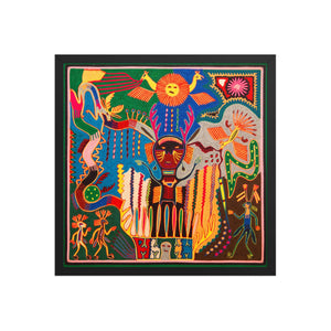 Huichol Yarn Painting Print • L - 369 - Huichol Arts