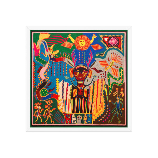Huichol Yarn Painting Print • L - 369 - Huichol Arts