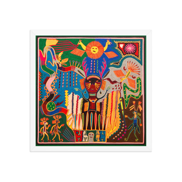 Huichol Yarn Painting Print • L - 369 - Huichol Arts