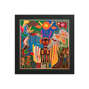Huichol Yarn Painting Print • L - 369 - Huichol Arts