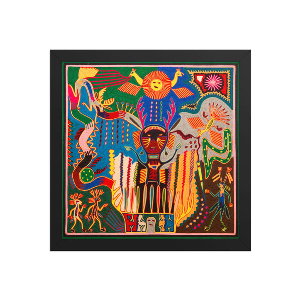 Huichol Yarn Painting Print • L - 369 - Huichol Arts