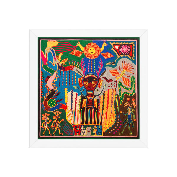 Huichol Yarn Painting Print • L - 369 - Huichol Arts