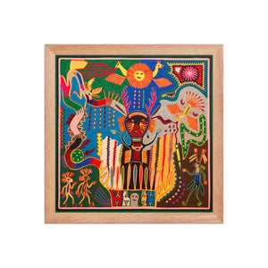 Huichol Yarn Painting Print • L - 369 - Huichol Arts