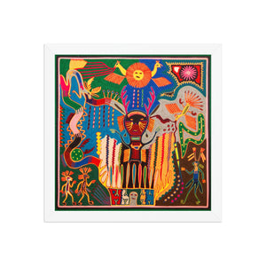 Huichol Yarn Painting Print • L - 369 - Huichol Arts