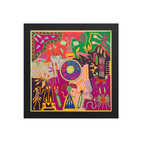 Huichol Yarn Painting Print • L - 370 - Huichol Arts