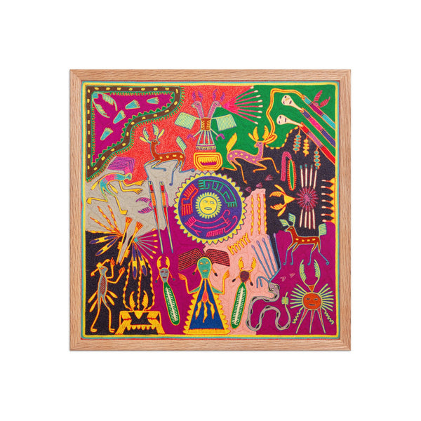 Huichol Yarn Painting Print • L - 370 - Huichol Arts