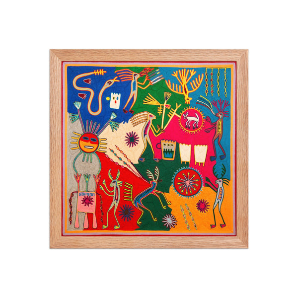 Huichol Yarn Painting Print • L - 371 - Huichol Arts
