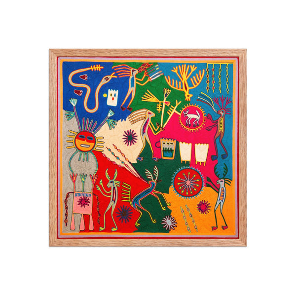 Huichol Yarn Painting Print • L - 371 - Huichol Arts