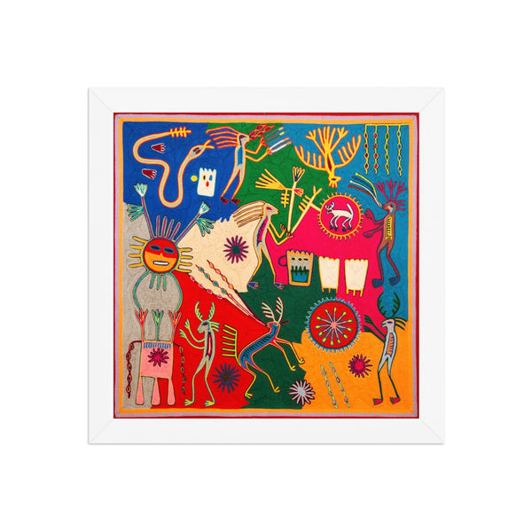 Huichol Yarn Painting Print • L - 371 - Huichol Arts
