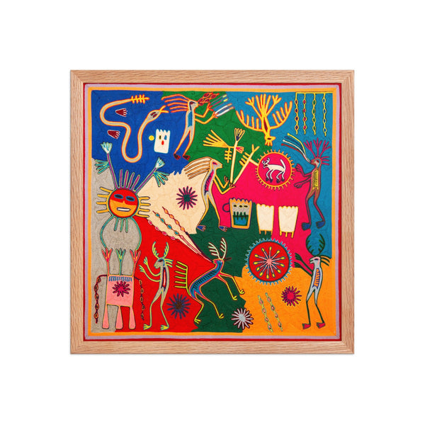 Huichol Yarn Painting Print • L - 371 - Huichol Arts