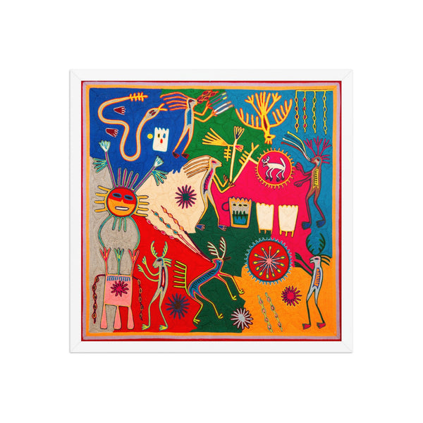 Huichol Yarn Painting Print • L - 371 - Huichol Arts