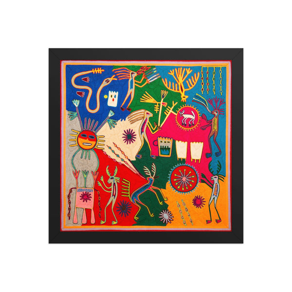 Huichol Yarn Painting Print • L - 371 - Huichol Arts