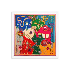 Huichol Yarn Painting Print • L - 371 - Huichol Arts