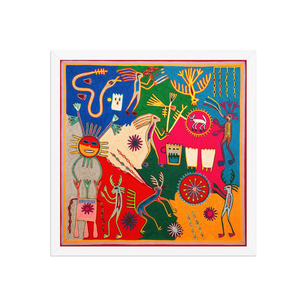 Huichol Yarn Painting Print • L - 371 - Huichol Arts