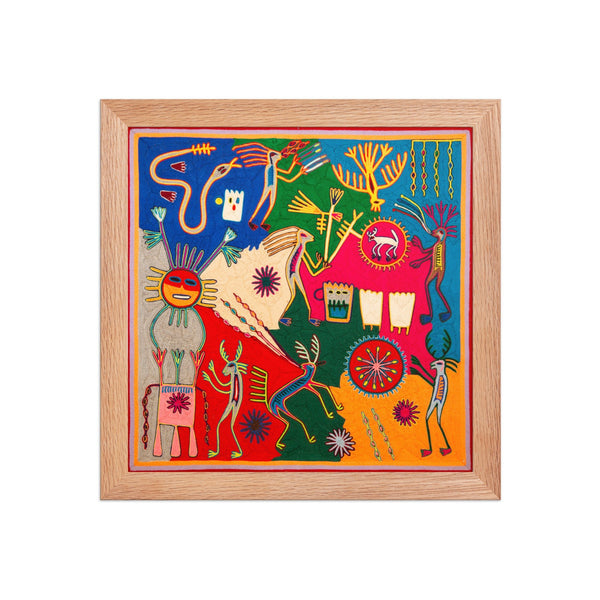 Huichol Yarn Painting Print • L - 371 - Huichol Arts