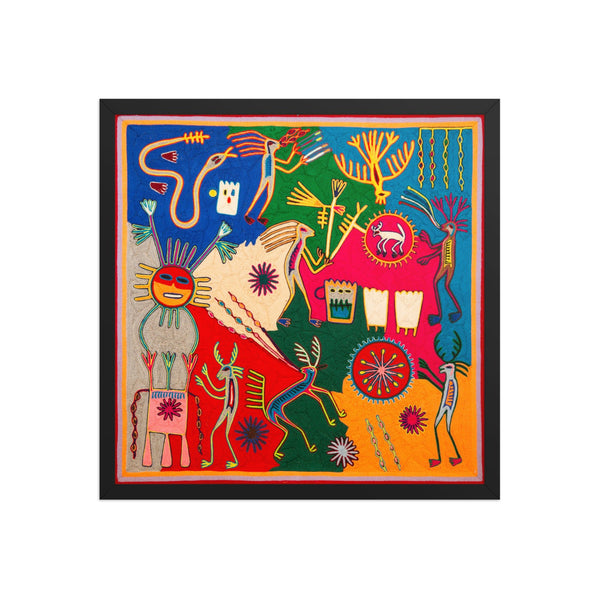 Huichol Yarn Painting Print • L - 371 - Huichol Arts