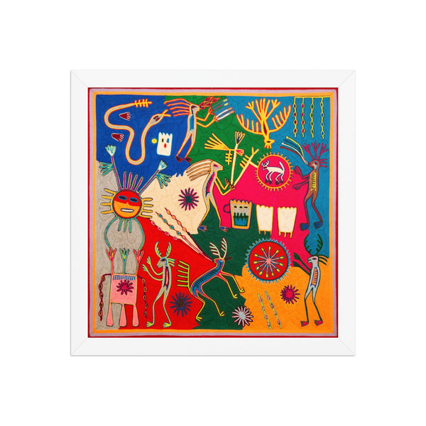 Huichol Yarn Painting Print • L - 371 - Huichol Arts