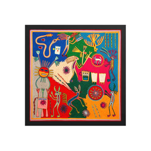 Huichol Yarn Painting Print • L - 371 - Huichol Arts