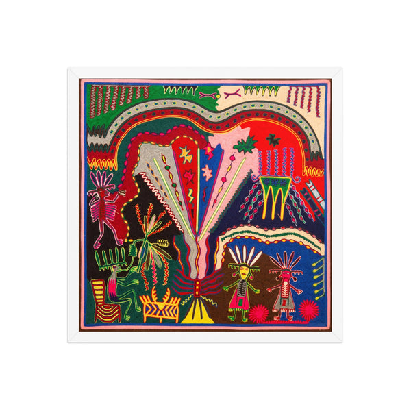 Huichol Yarn Painting Print • L - 372 - Huichol Arts