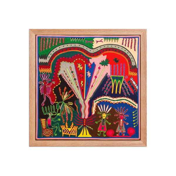 Huichol Yarn Painting Print • L - 372 - Huichol Arts