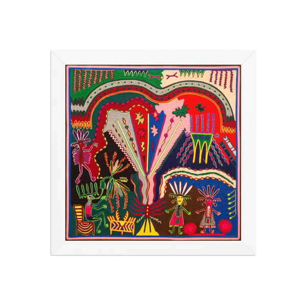 Huichol Yarn Painting Print • L - 372 - Huichol Arts