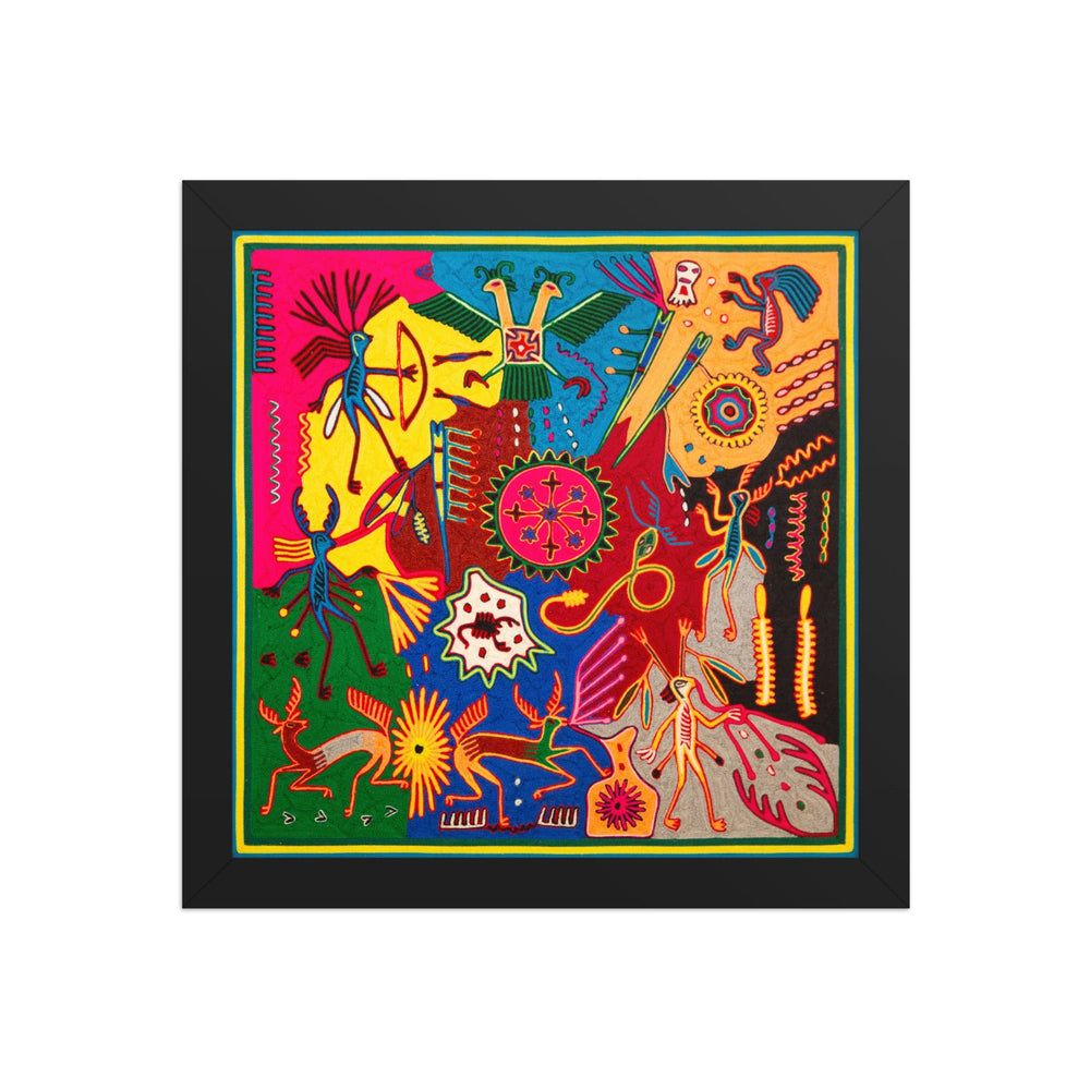 Huichol Yarn Painting Print • L - 373 - Huichol Arts