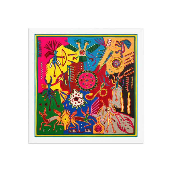 Huichol Yarn Painting Print • L - 373 - Huichol Arts