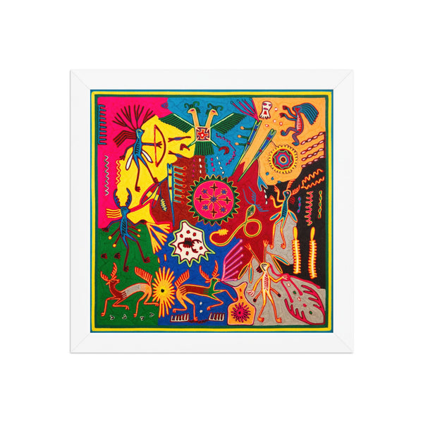 Huichol Yarn Painting Print • L - 373 - Huichol Arts