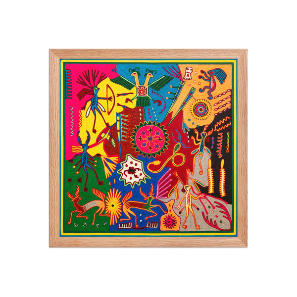 Huichol Yarn Painting Print • L - 373 - Huichol Arts