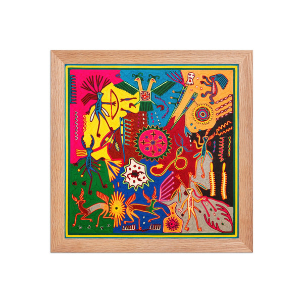 Huichol Yarn Painting Print • L - 373 - Huichol Arts