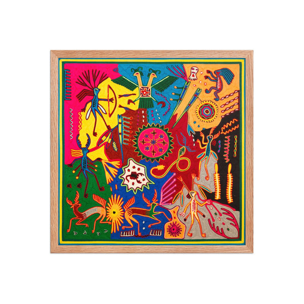 Huichol Yarn Painting Print • L - 373 - Huichol Arts